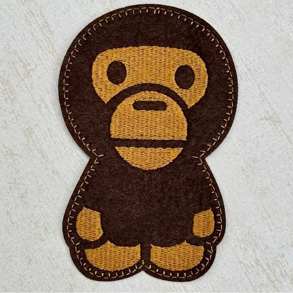 Pack of 2 Large Baby Milo Iron on Patch Baby Monkey Iron on Patch Monkey Patch - Picture 7 of 12